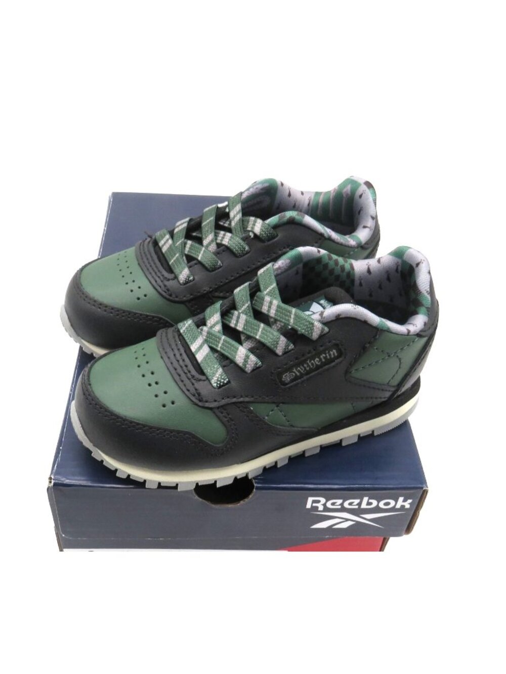 Harry Potter Slytherin Reebok Little Kids Sneakers Size 6 Green Black Shoes NEW